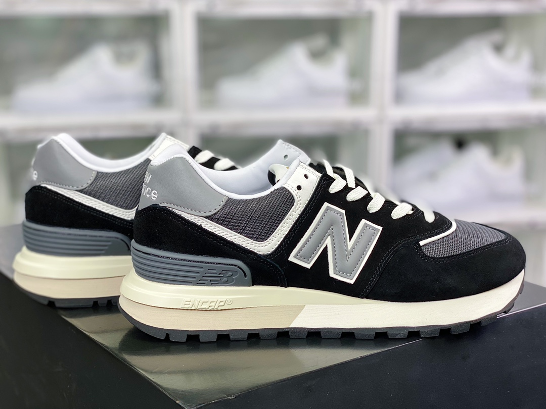 NB U574 Upgraded Edition Series Low Top Retro Casual Sports Jogging Shoes ”Black Gray White” U574LGG1