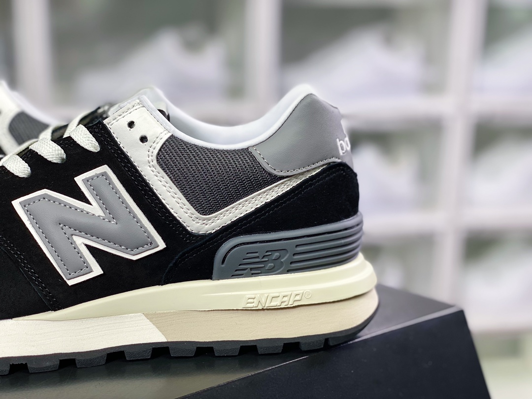 NB U574 Upgraded Edition Series Low Top Retro Casual Sports Jogging Shoes ”Black Gray White” U574LGG1