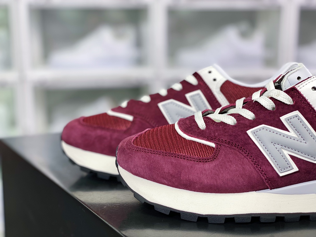 NB U574 Upgraded Edition Series Low Top Retro Casual Sports Jogging Shoes ”Wine Red Gray White” U574LGG1