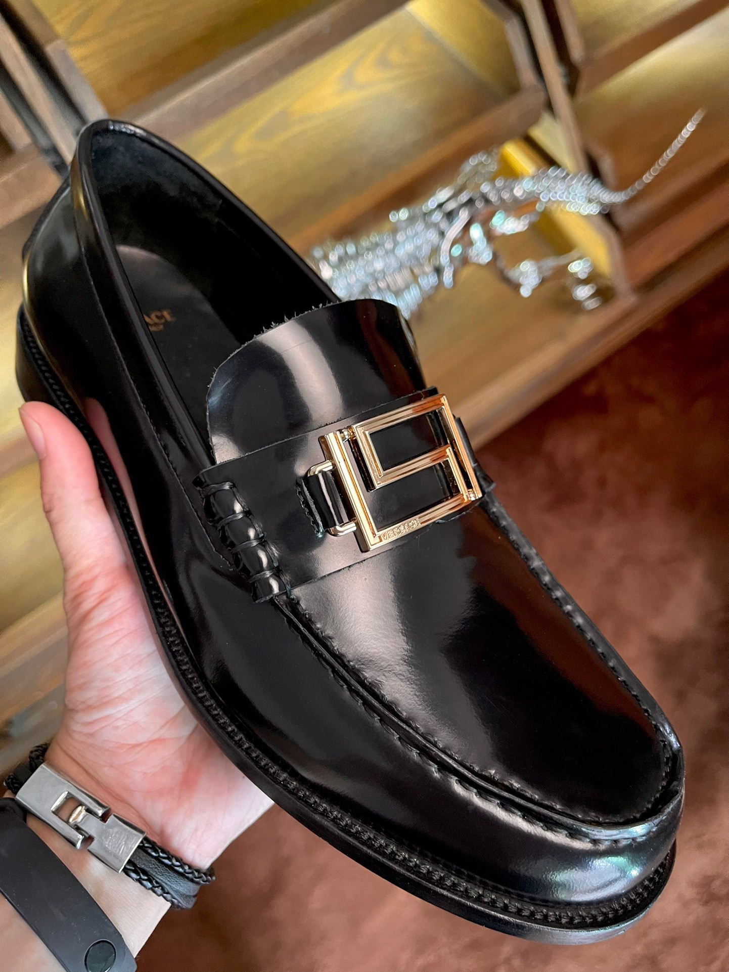 Versace Style Leather Men's Shoes style reference detail image 2 from source 781468