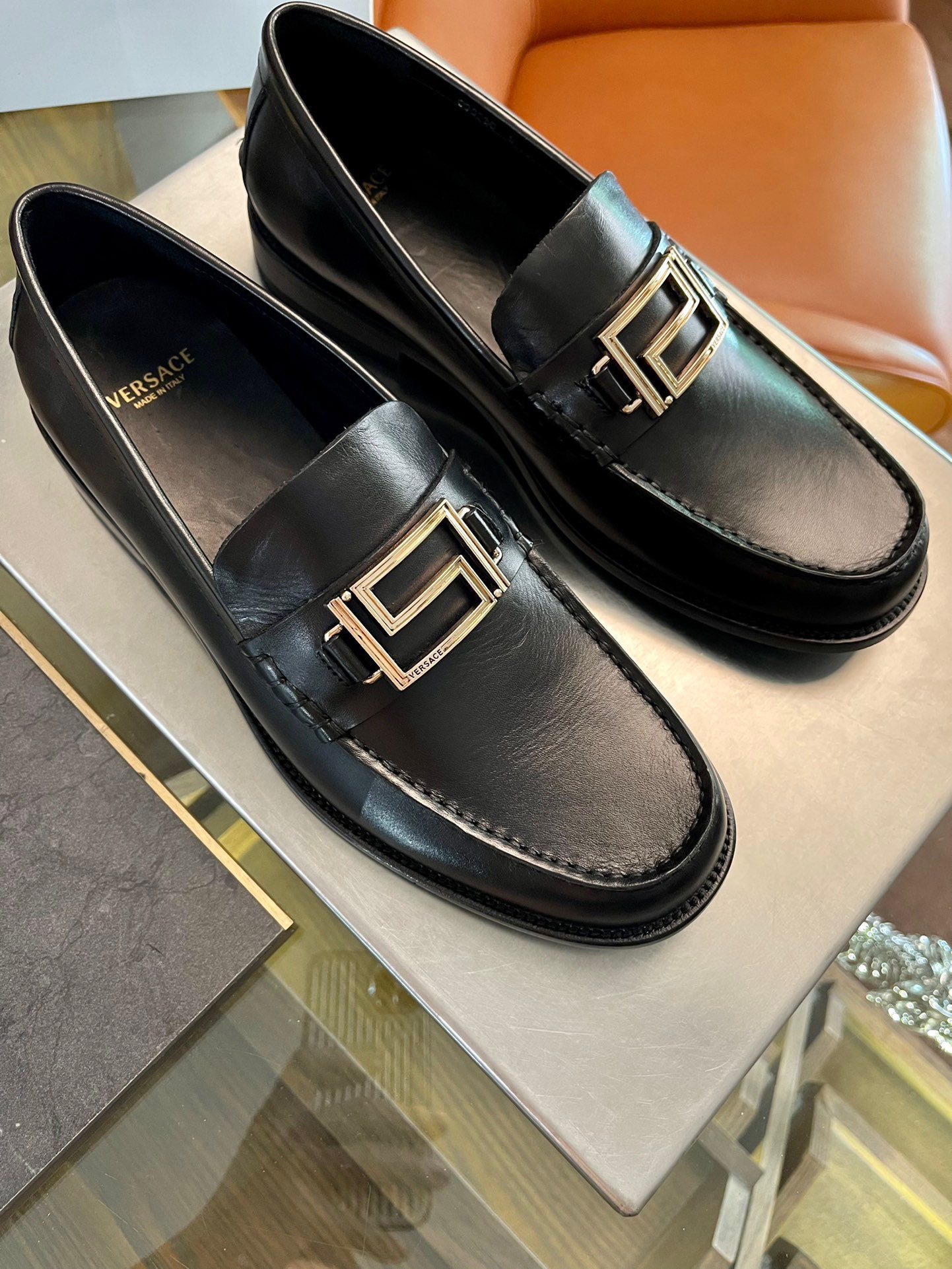 Versace Style Leather Men's Shoes style reference detail image 6 from source 781468
