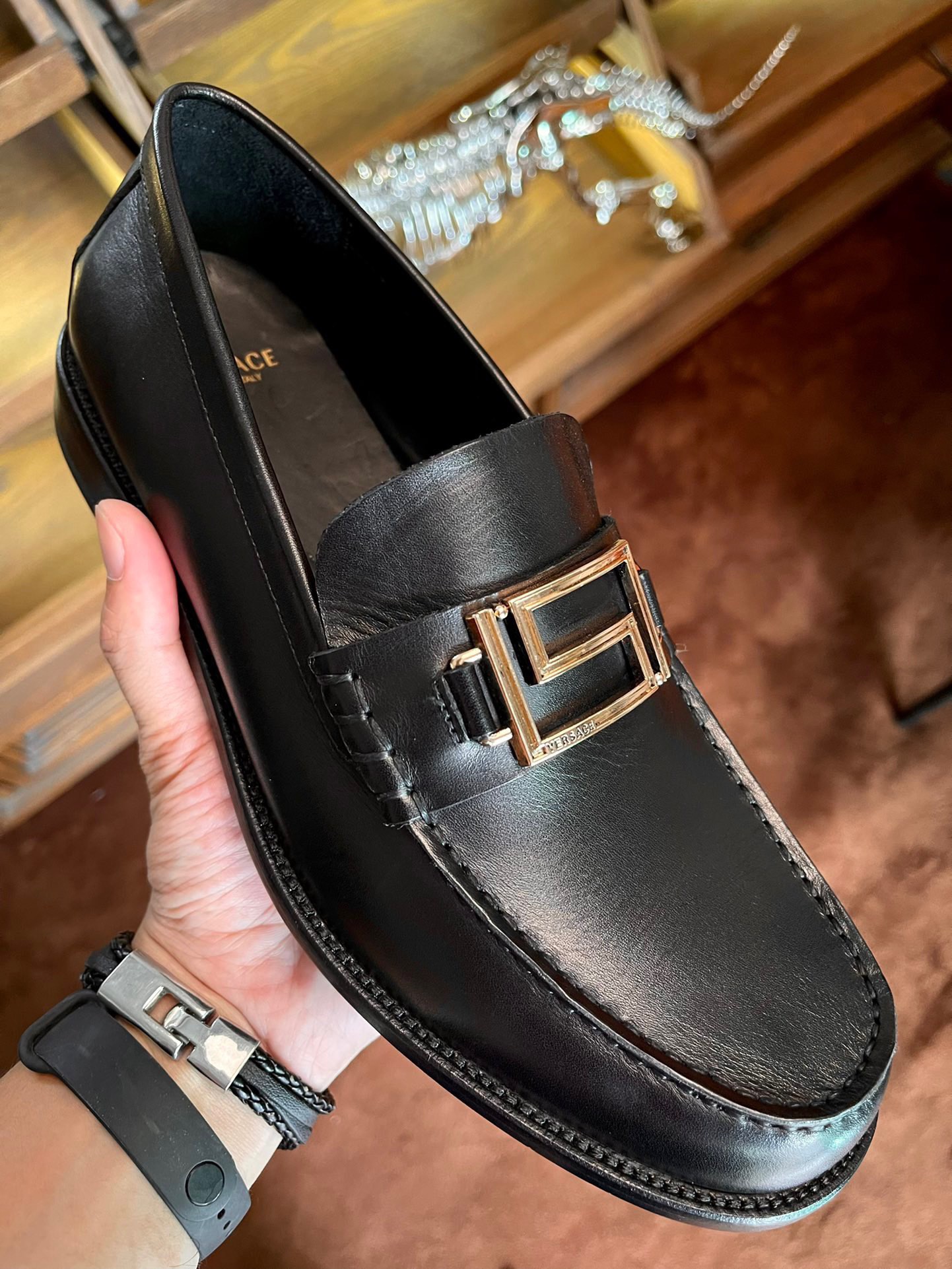 Versace Style Leather Men's Shoes style reference detail image 7 from source 781468