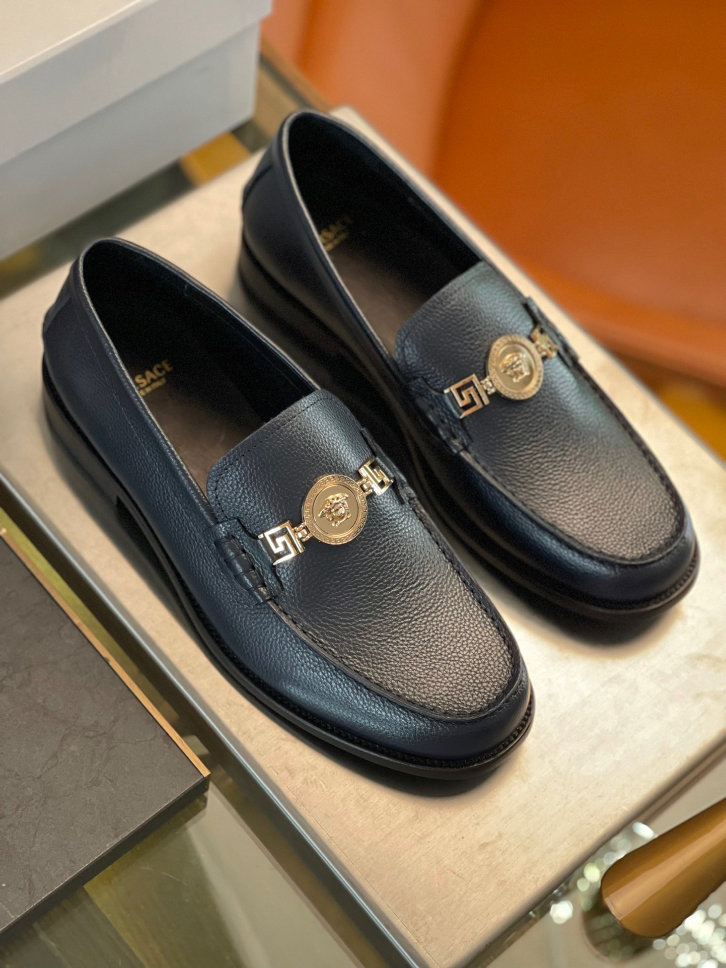 Versace Style Leather Men's Shoes style reference detail image 4 from source 781469