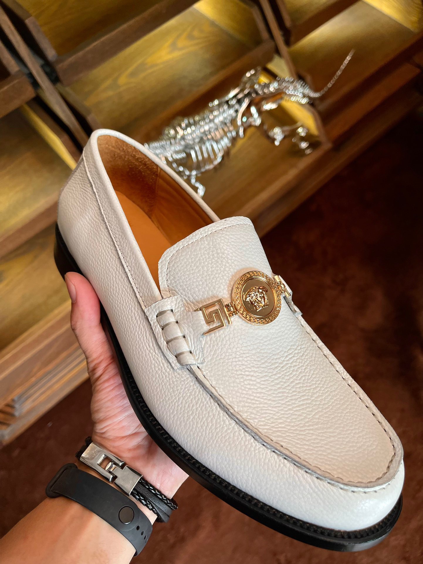 Versace Style Leather Men's Shoes style reference detail image 2 from source 781469