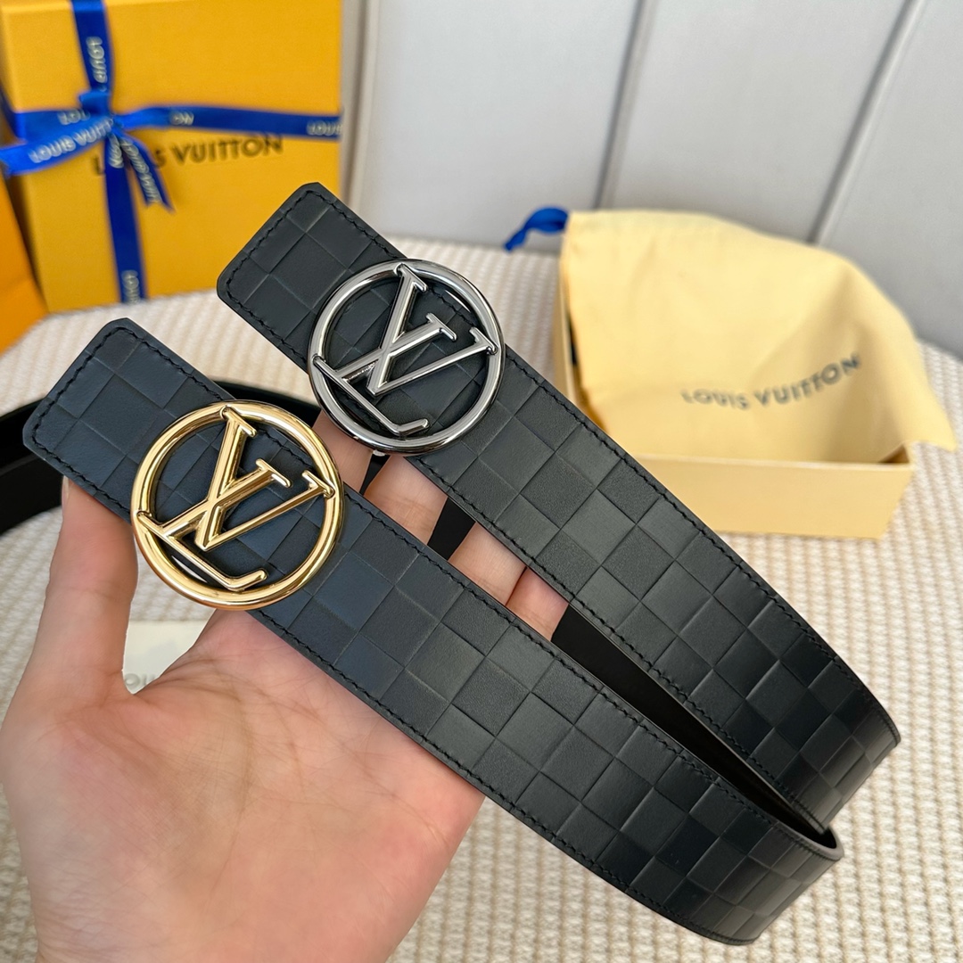 Louis Vuitton Belts Men Cowhide