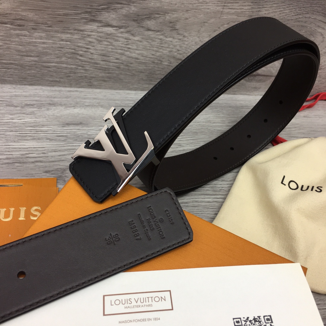 Louis Vuitton Belts Buy Luxury 2023
 Black Brown Dark Men Calfskin Cowhide