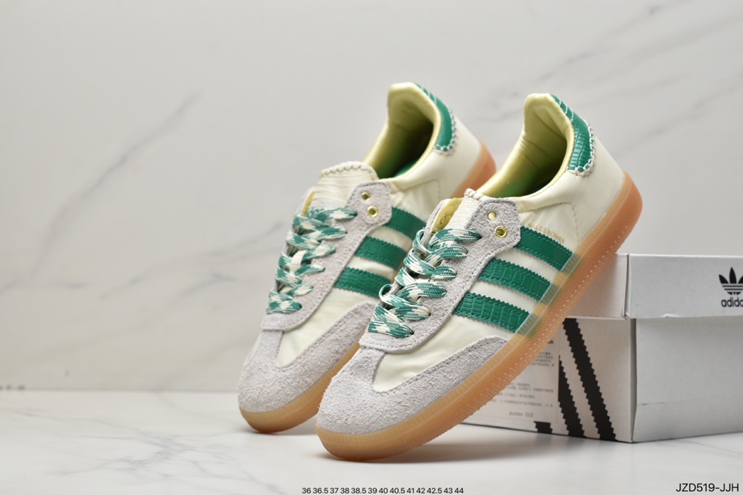 Wales Bonner x Adidas Originals Samba Samba series gentleman moral training football style all-match low-top casual sports shoes GY4344