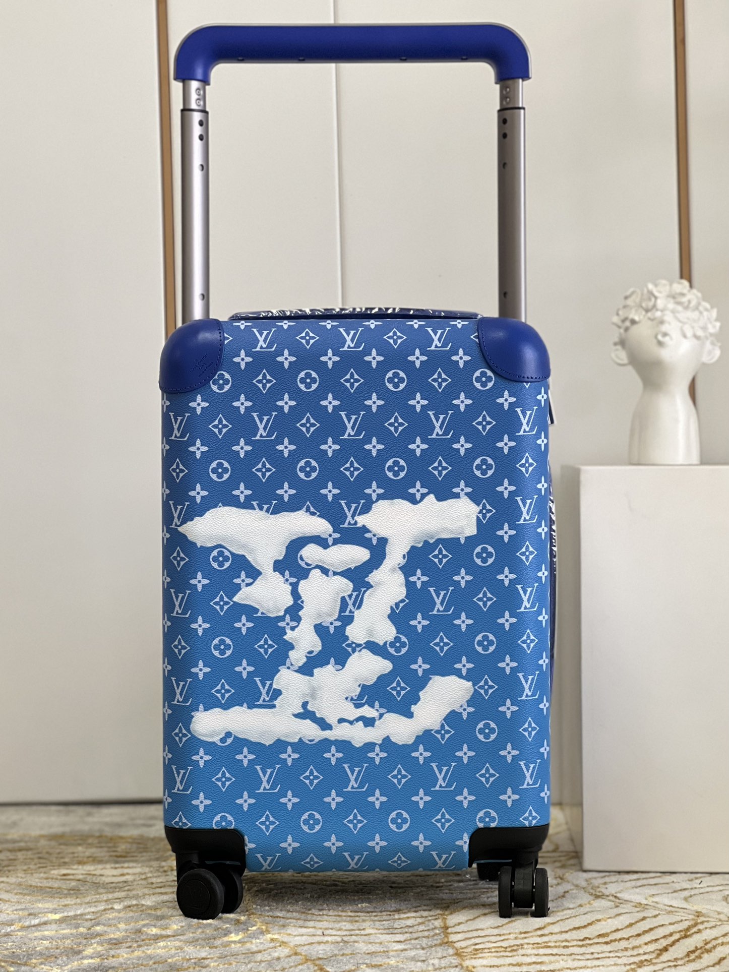 Louis Vuitton Bags Trolley Case Blue White Monogram Canvas