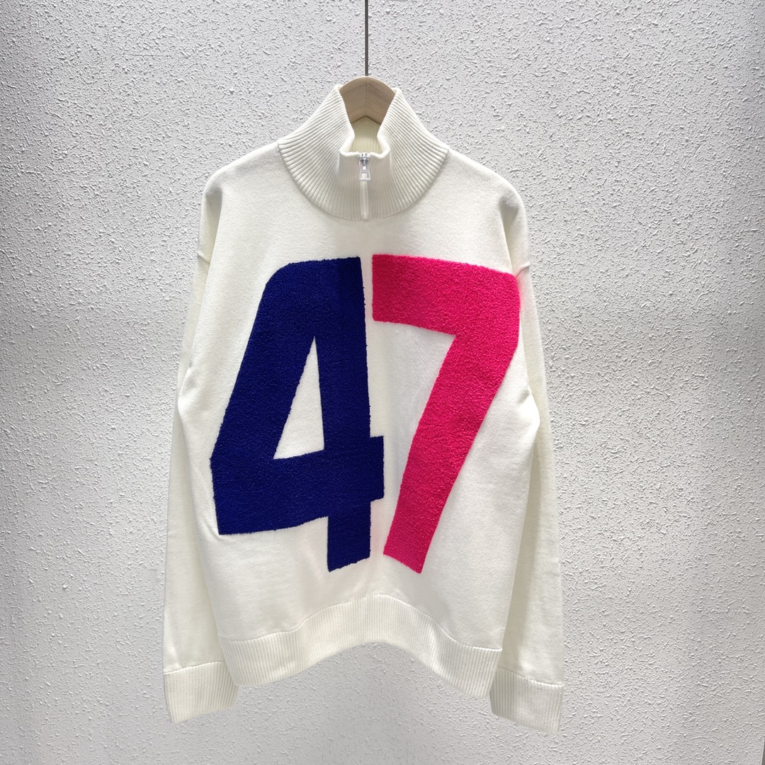Dior Clothing Knit Sweater White Knitting Fall/Winter Collection