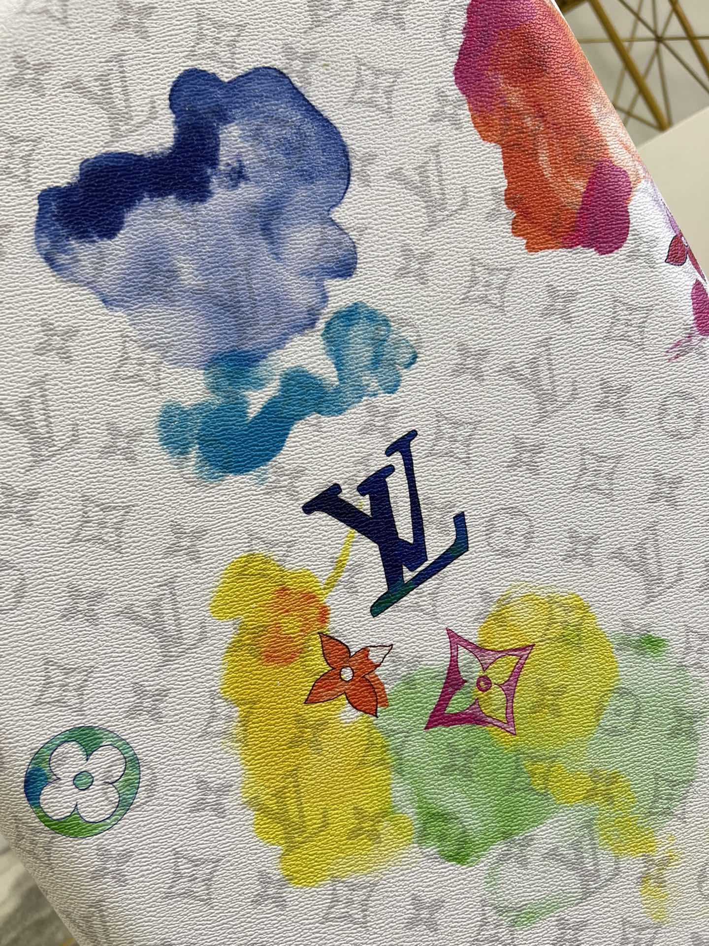 NO:399303,Ink and wash white trolley case Details, LV [original leather], louis vuitton19860909水墨白拉杆箱 细节图,LV【原厂皮】,louis vuitton,Bag