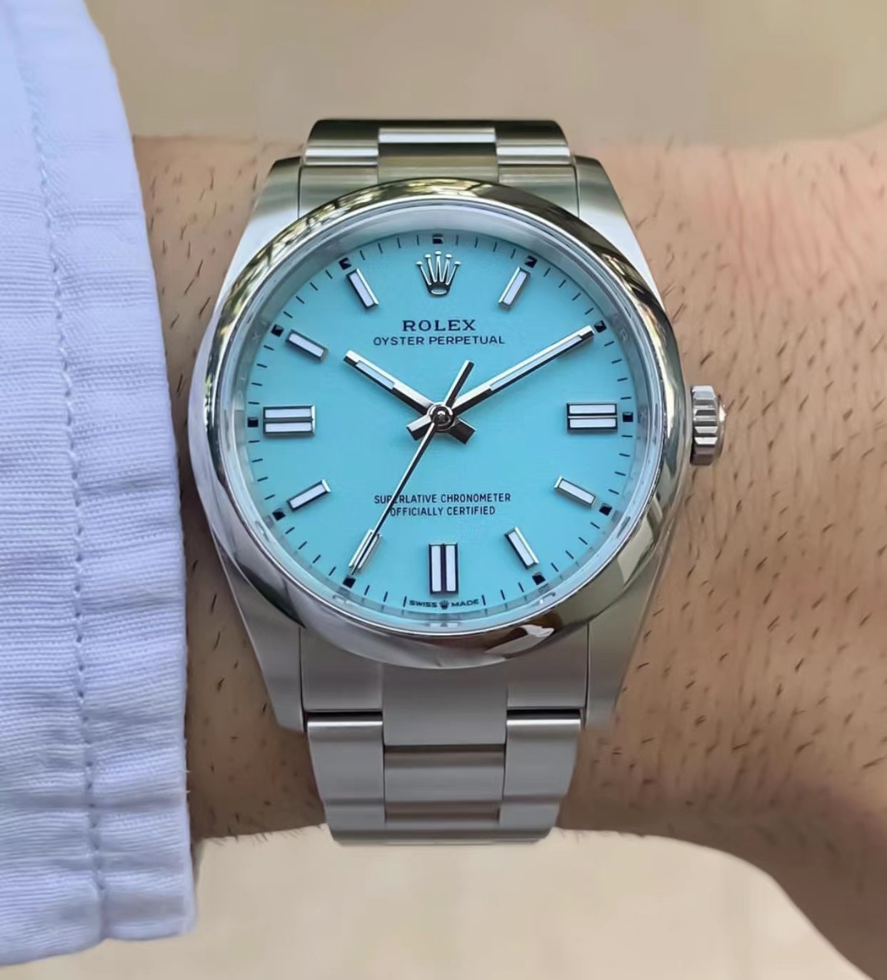 Rolex Oyster Perpetual Date Good
 Watch Blue