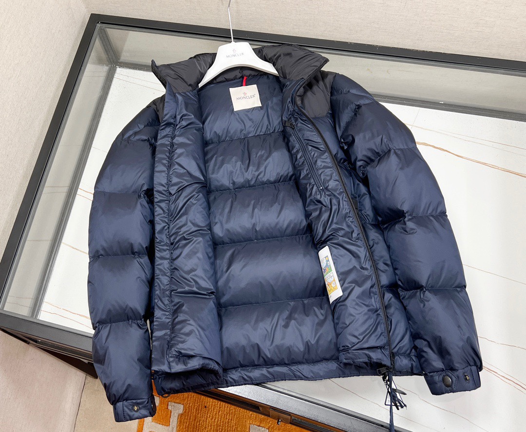 22SS大元素最新秋冬拼色男士新款高领羽绒服外套