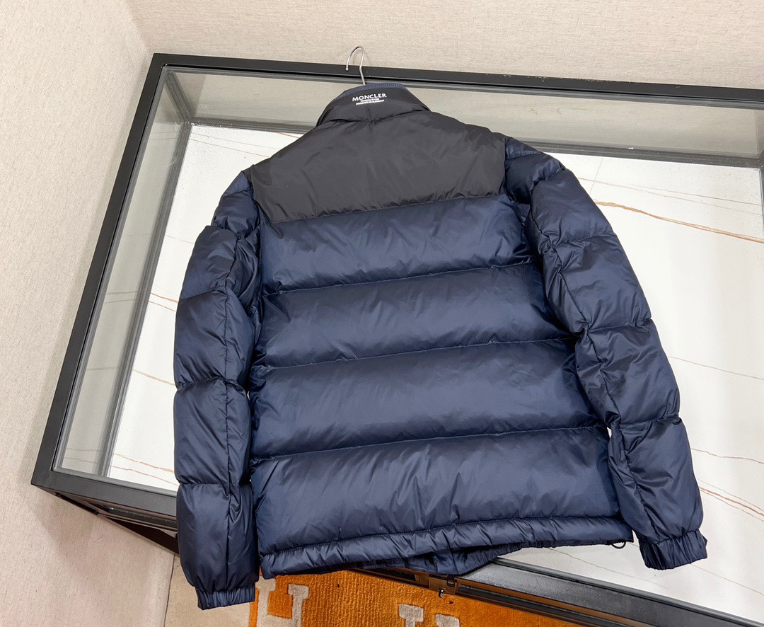 22SS大元素最新秋冬拼色男士新款高领羽绒服外套