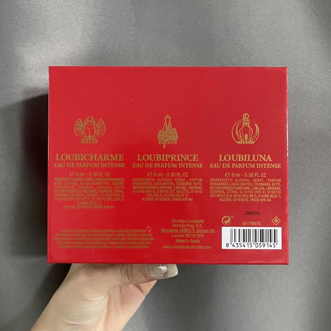 CL萝卜丁黑金系列香水小样9ml三件套,配礼袋,9ml×3 2