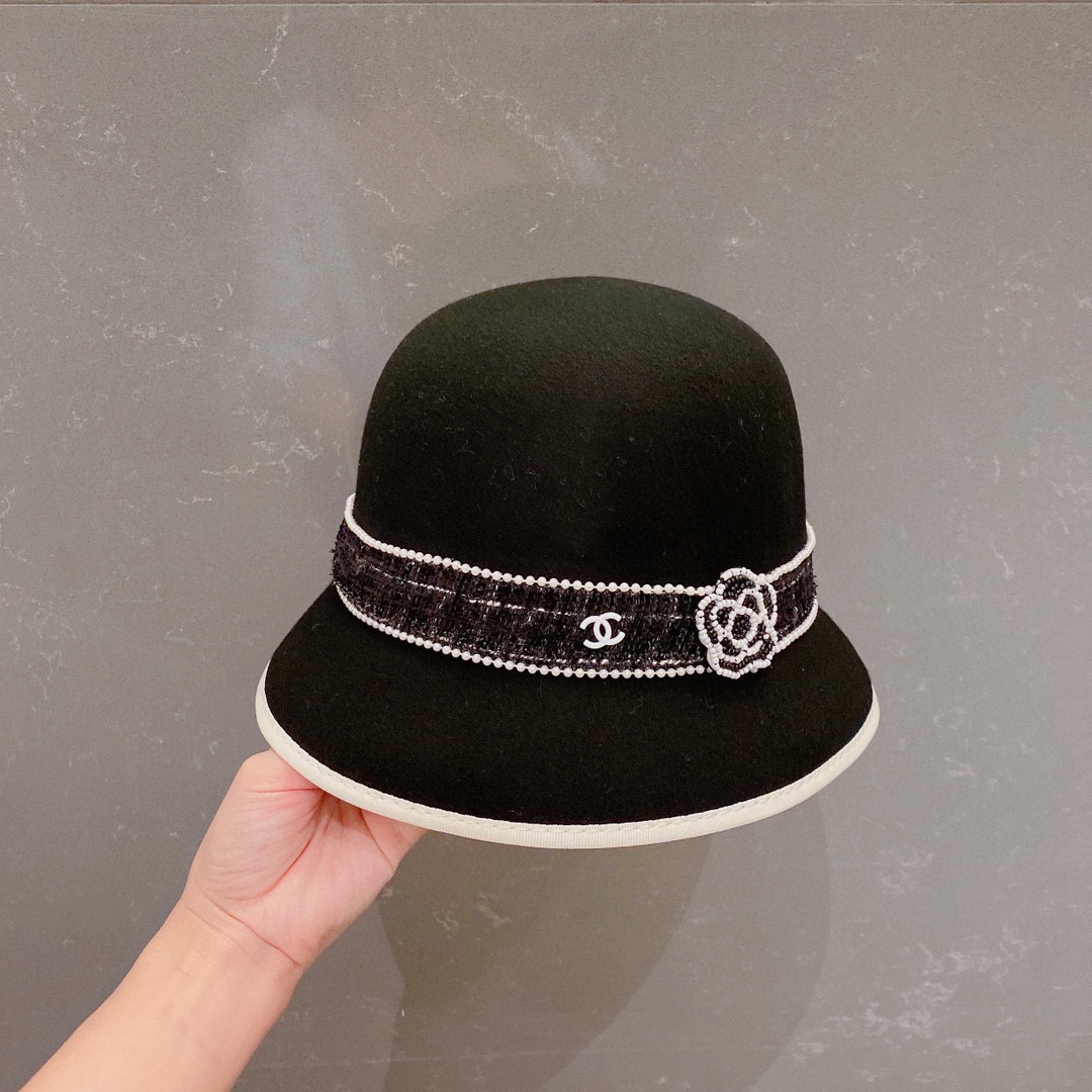 Chanel香奈儿2022秋冬新款羊毛礼帽