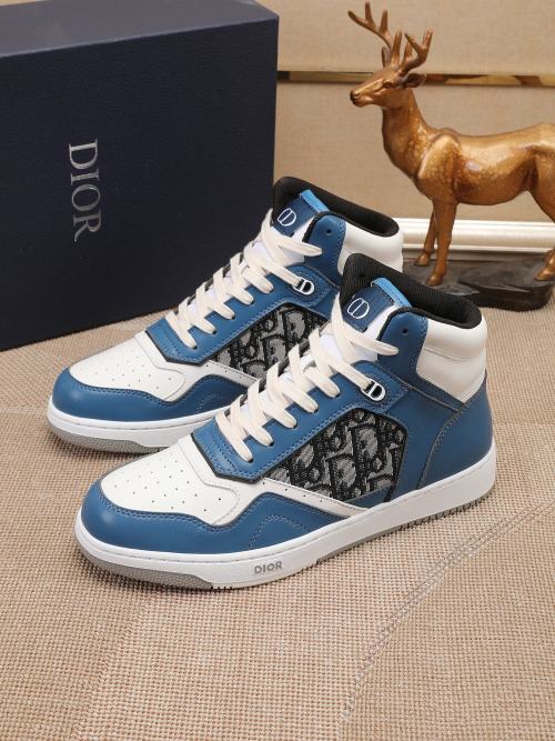 Dior High-Top Sneakers: Classic Style, Premium Leather, Iconic Oblique Details