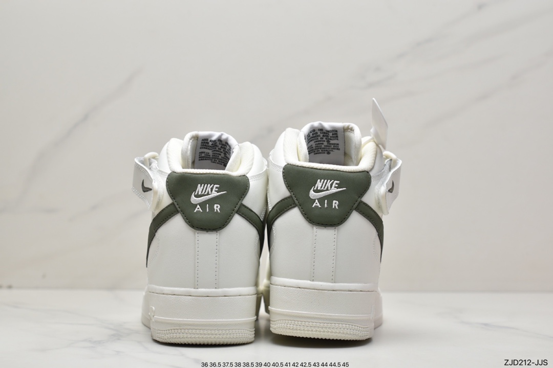 240 Nike Air Force 1'07 Mid 米白绿空军一号中帮休闲运动板鞋LZ6819-608