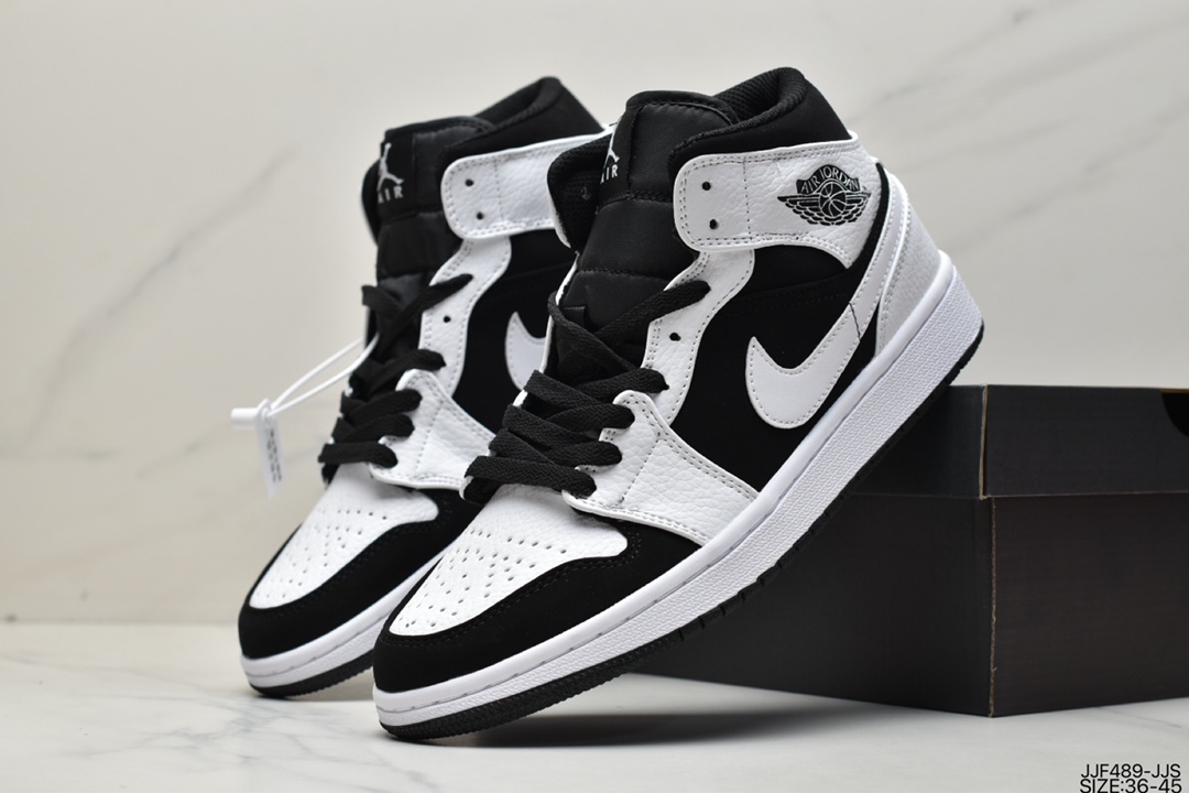 135 真标耐克Nike Air Jordan 1 Mid”Green Yellow”AJ1乔丹一代中帮篮球鞋554724-113