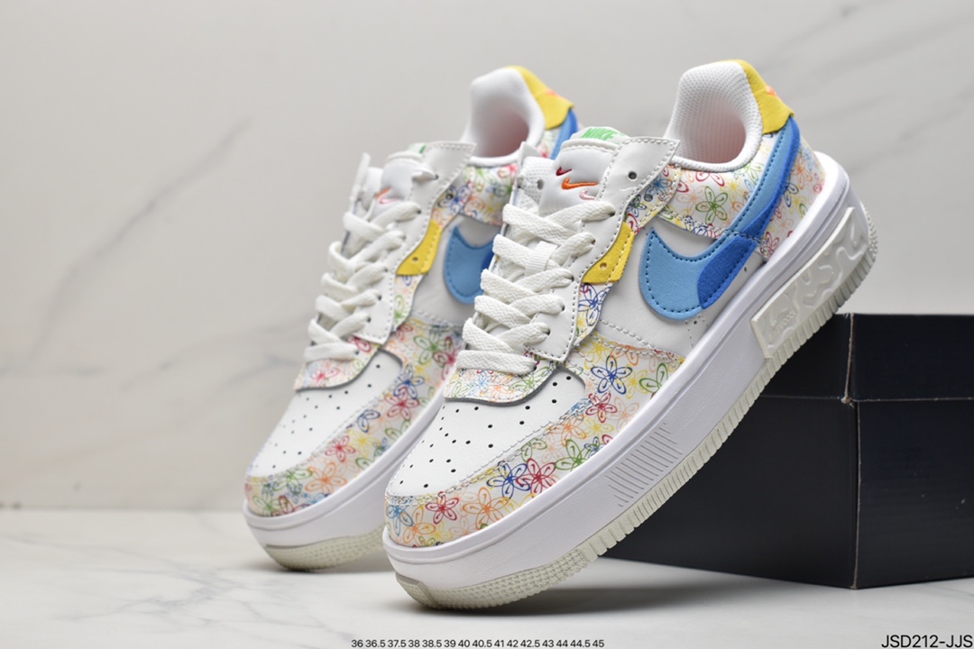 200 耐克Nike Air Force1 空军一号 白蓝低帮休闲板鞋 DX2675-100