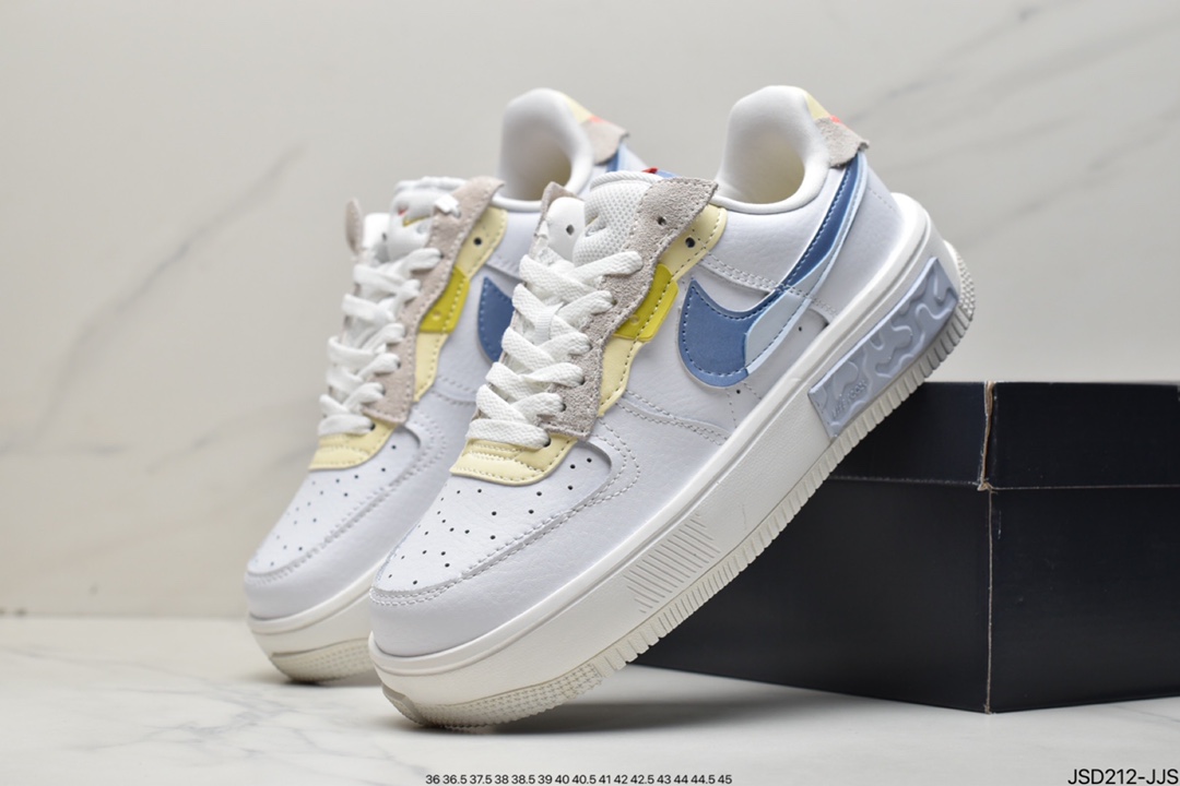 200 耐克Nike Air Force1 空军一号 白蓝低帮休闲板鞋 DX2675-100