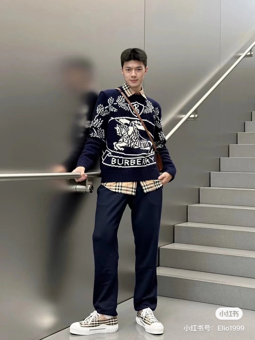 🅱️ 马术骑士贴花羊毛宽松针织衫