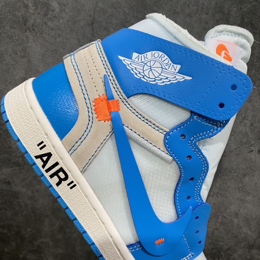 本地450 OG纯原 OFF-WHITE x Air Jordan AJ1 OW联名北卡蓝AQ0818-148