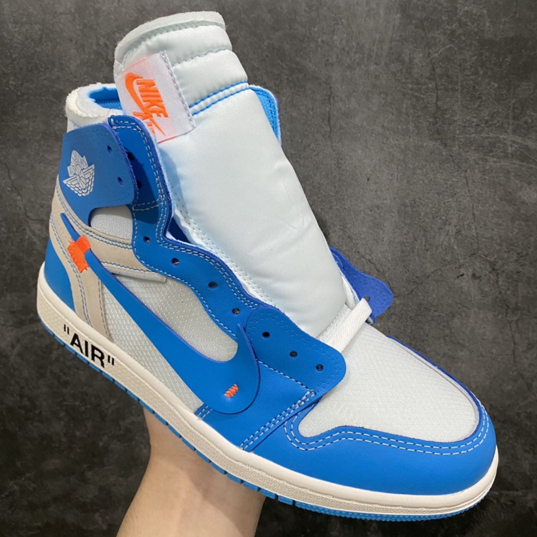 本地450 OG纯原 OFF-WHITE x Air Jordan AJ1 OW联名北卡蓝AQ0818-148