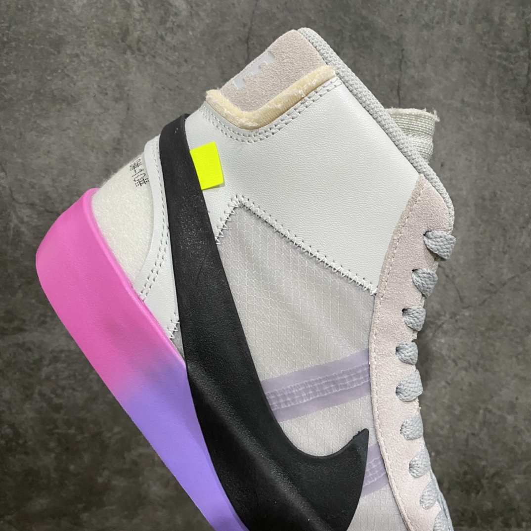 Top version of pure original high-end product line Off-White X Nike Blazer Mid OW joint pioneer high-top casual sneakers AA3832-002