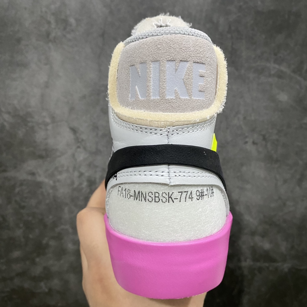 本地350 Top版纯原高端产品线 Off-White X Nike Blazer Mid OW联名款开拓者高帮休闲板鞋 AA3832-002