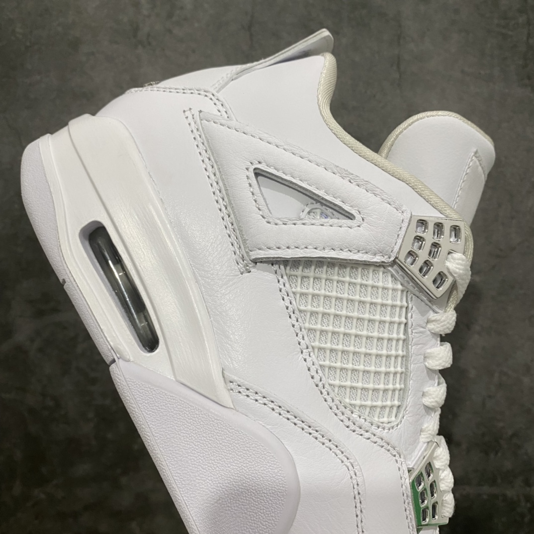 本地450 老DT纯原 Air Jordan AJ4 Pure Money 纯白 白银扣 白猫308497-100