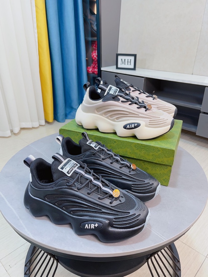 J0 Gucci  古奇 GUCCI休闲鞋香港顶级原单 经典回归 进口意大利进口头层牛皮真皮垫脚。柔软防滑橡胶大底， 高品质打造 流畅的宣型 精细的做工 ，时尚又休闲，码数 38-44