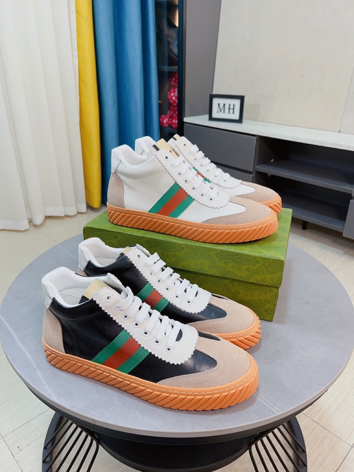 I5 Gucci  古奇 高帮男鞋高端品牌，最新時尚休闲男鞋，潮流百搭之款，轻松运动风，鞋面意大利进口头层牛皮 真皮内里 加超精细做工。原版个性时尚橡胶耐磨大底，上脚轻巧舒适，码数38-44