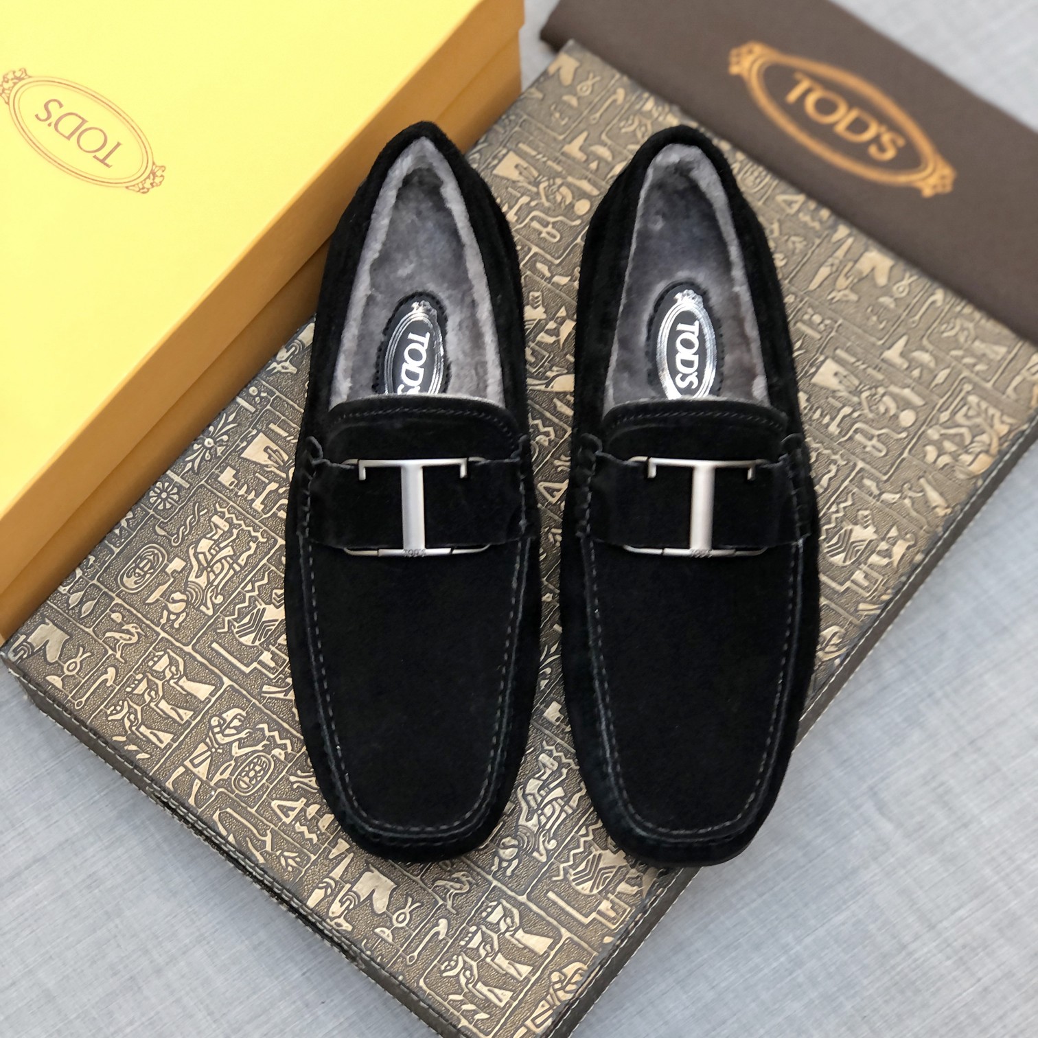 p260 [Tods] Otoño e invierno modelos de piel uno de los hombres de soja zapatos forro de piel más te