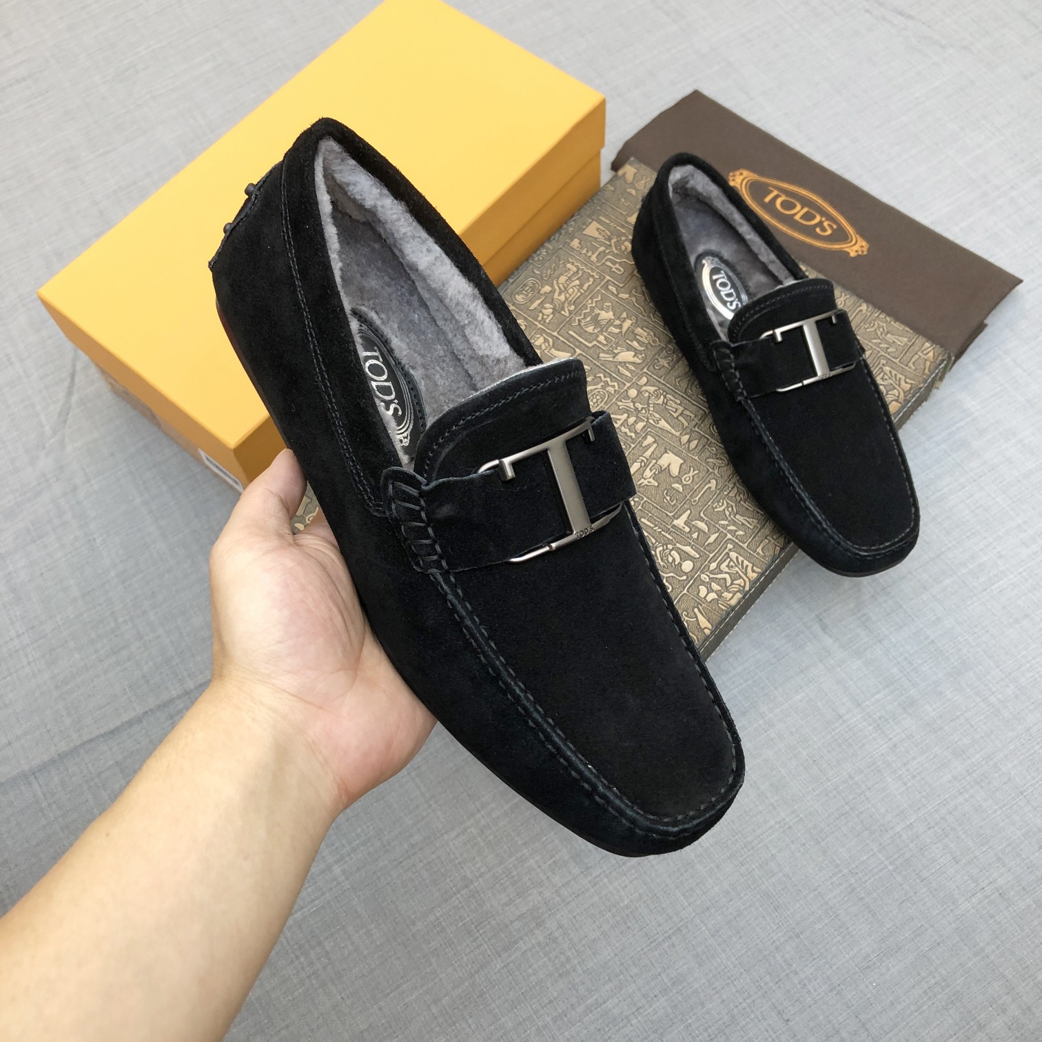 p260 [Tods] Otoño e invierno modelos de piel uno de los hombres de soja zapatos forro de piel más te