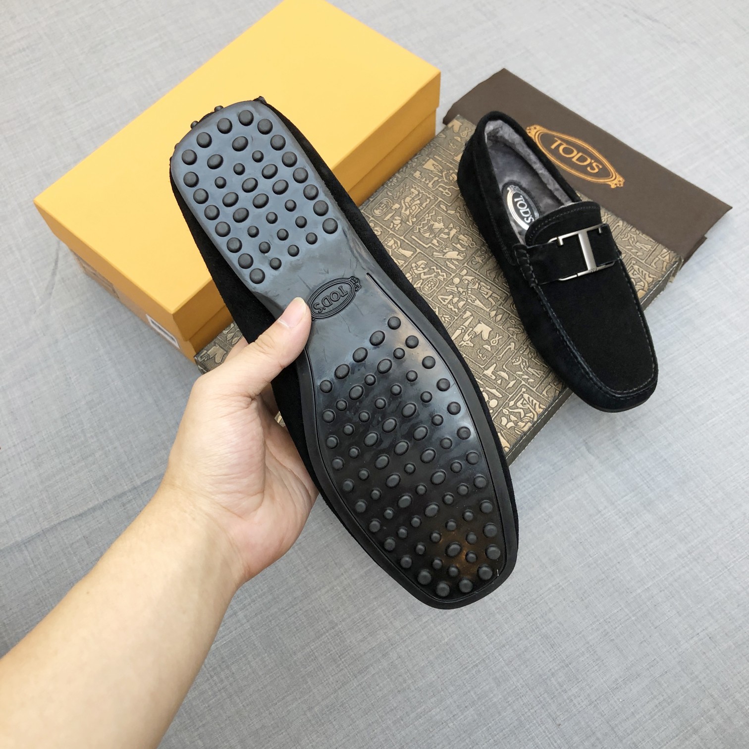 p260 [Tods] Otoño e invierno modelos de piel uno de los hombres de soja zapatos forro de piel más te