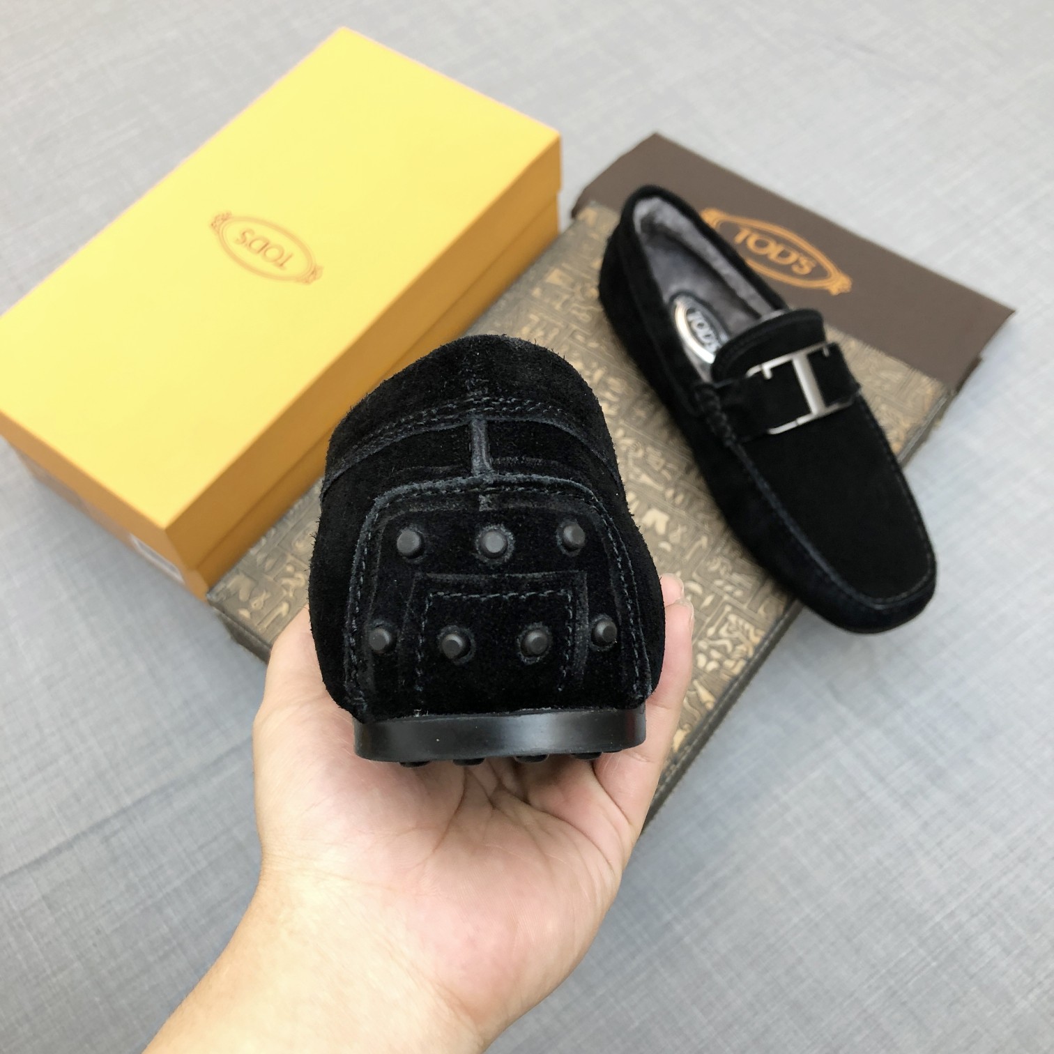 p260 [Tods] Otoño e invierno modelos de piel uno de los hombres de soja zapatos forro de piel más te