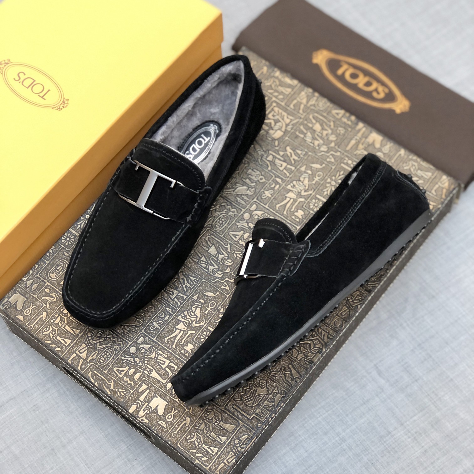 p260 [Tods] Otoño e invierno modelos de piel uno de los hombres de soja zapatos forro de piel más te