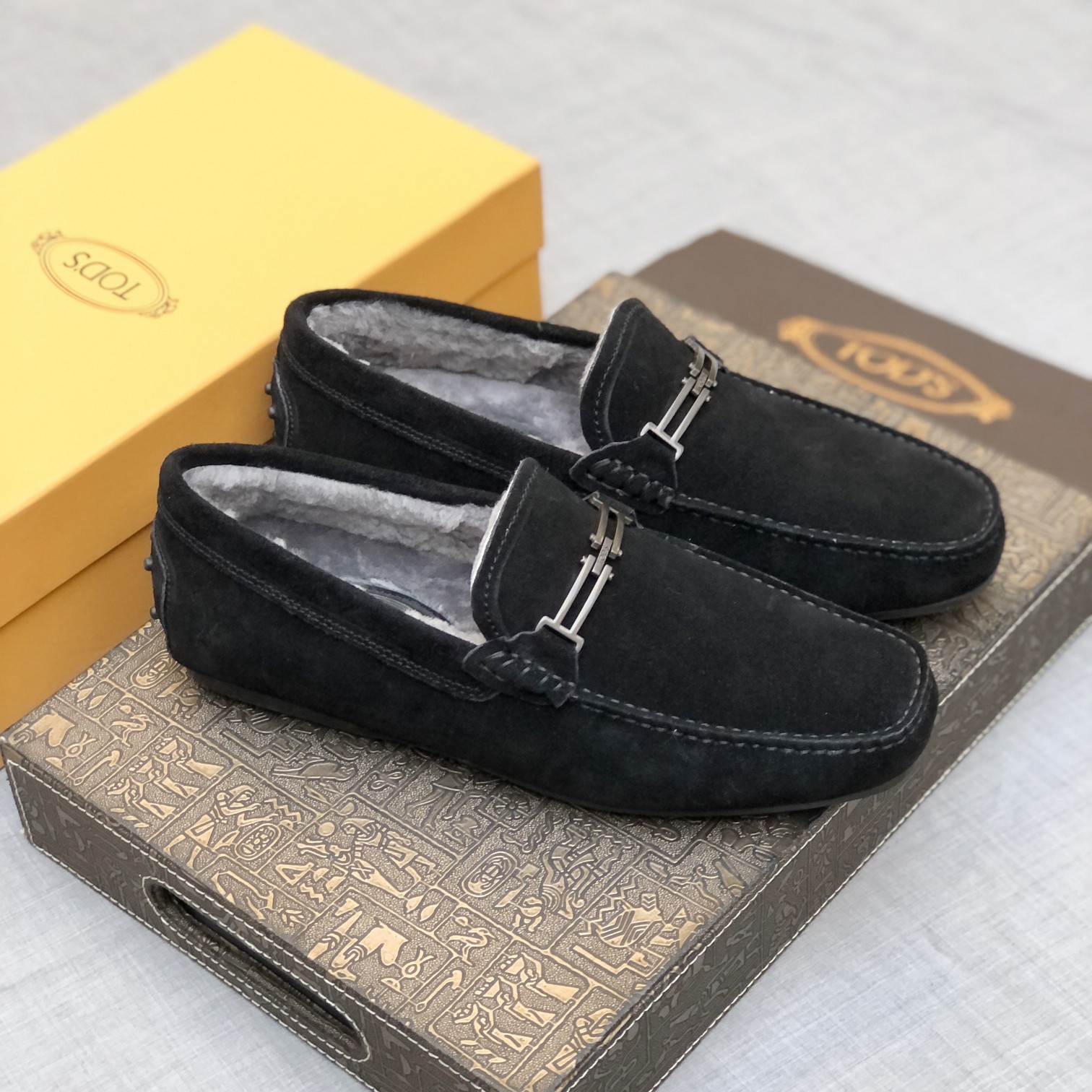 p260 [Tods] Otoño e invierno modelos de piel uno de los hombres de soja zapatos forro de piel más te