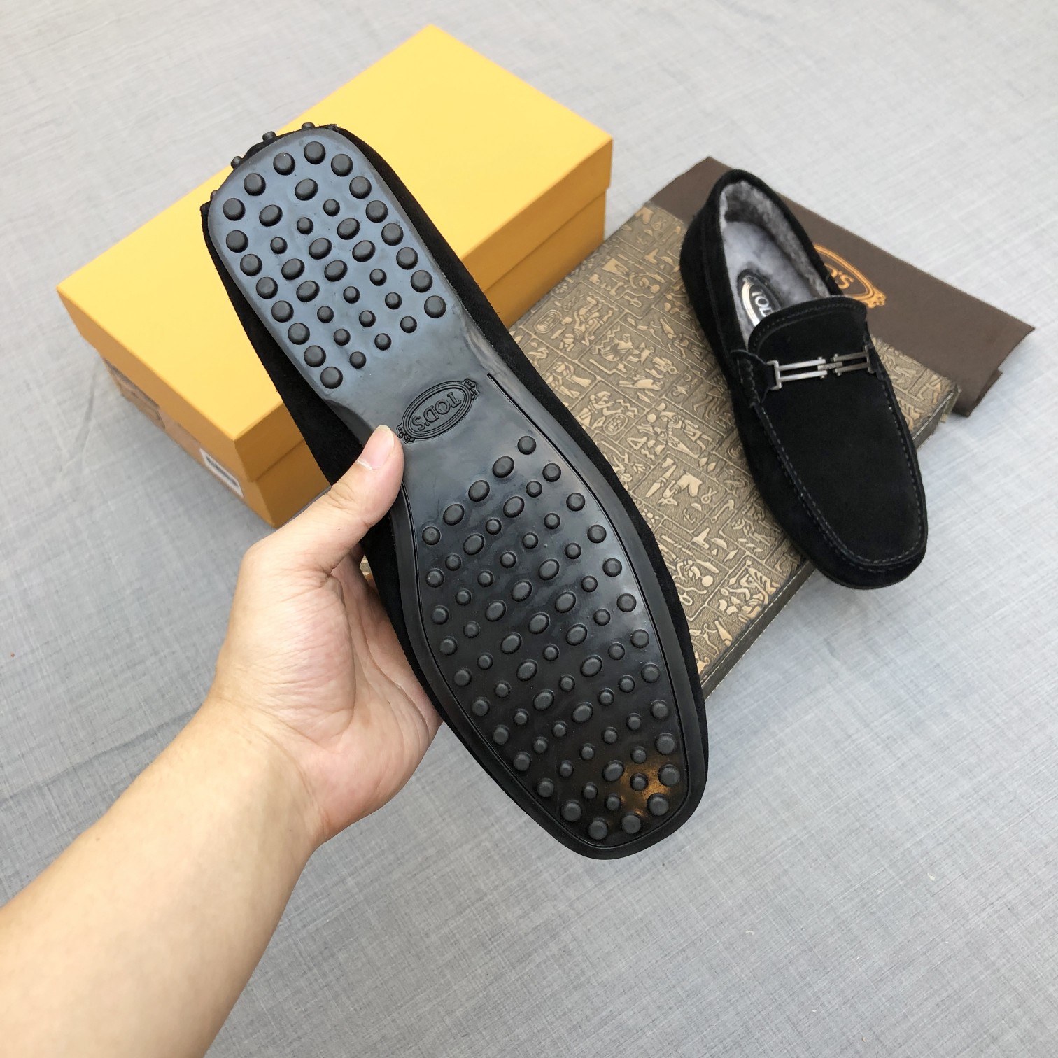 p260 [Tods] Otoño e invierno modelos de piel uno de los hombres de soja zapatos forro de piel más te