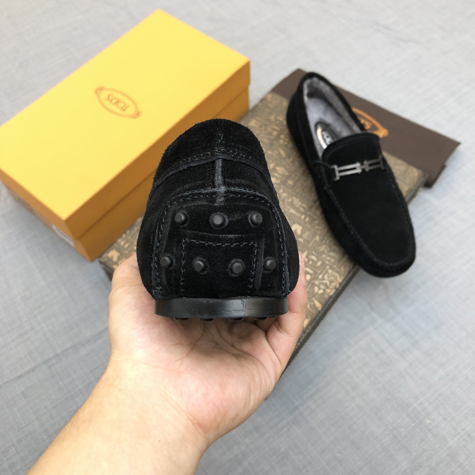 p260 [Tods] Otoño e invierno modelos de piel uno de los hombres de soja zapatos forro de piel más te