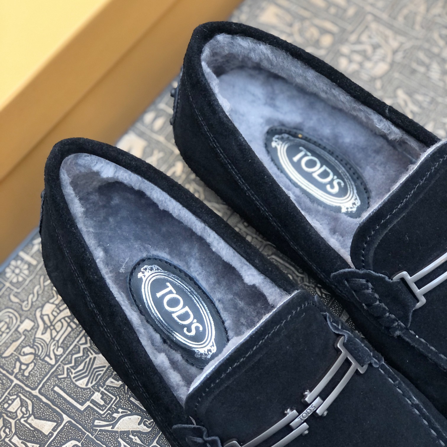 p260 [Tods] Otoño e invierno modelos de piel uno de los hombres de soja zapatos forro de piel más te