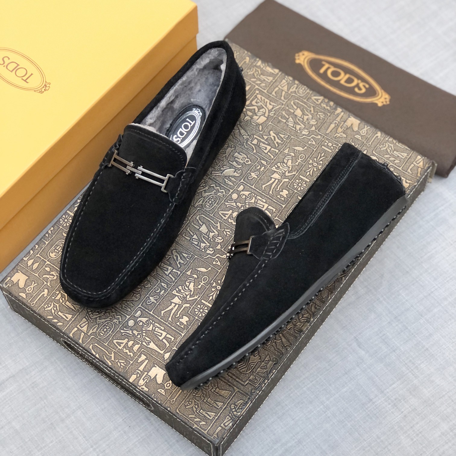 p260 [Tods] Otoño e invierno modelos de piel uno de los hombres de soja zapatos forro de piel más te