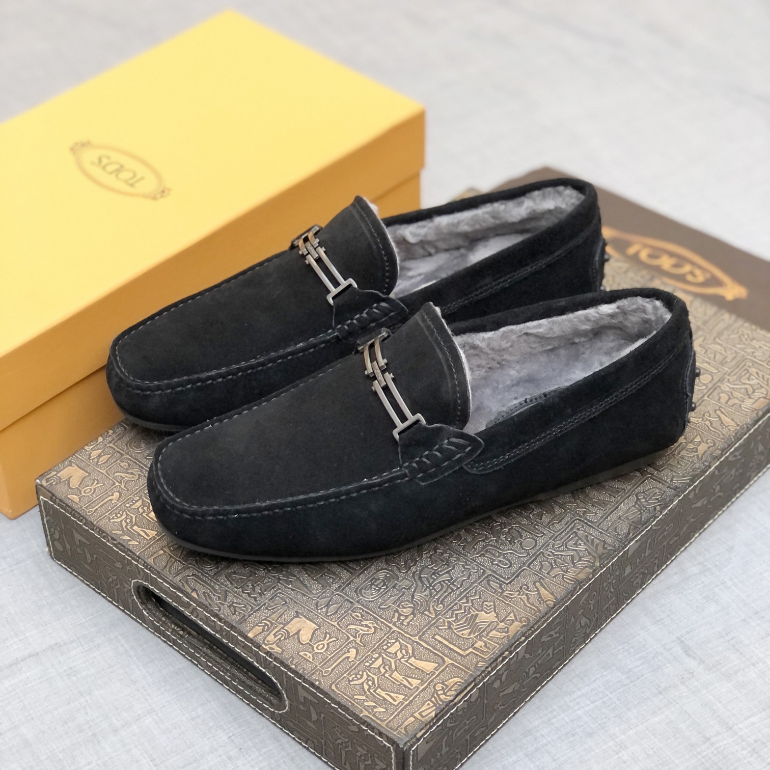 p260 [Tods] Otoño e invierno modelos de piel uno de los hombres de soja zapatos forro de piel más te