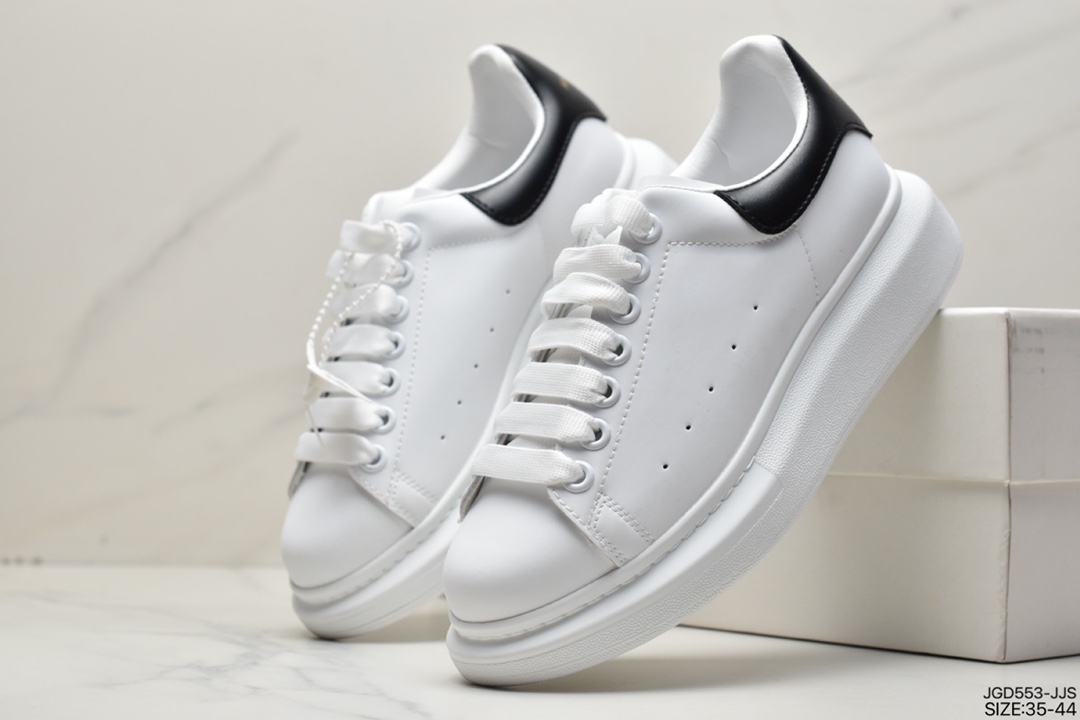 Italian luxury brand Alexander McQueen Alexander McQueen Sole Leather Sneakers low white shoes 553770 WHGP790 9063