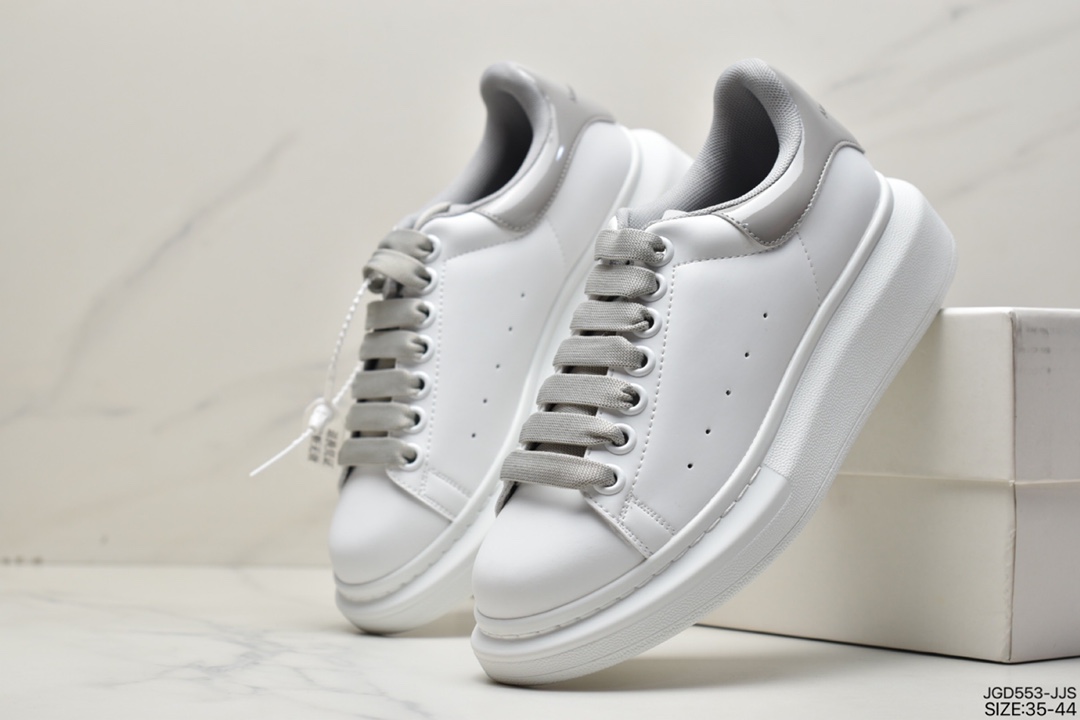 Italian luxury brand Alexander McQueen Alexander McQueen Sole Leather Sneakers low white shoes 553770 WHGP790 9063