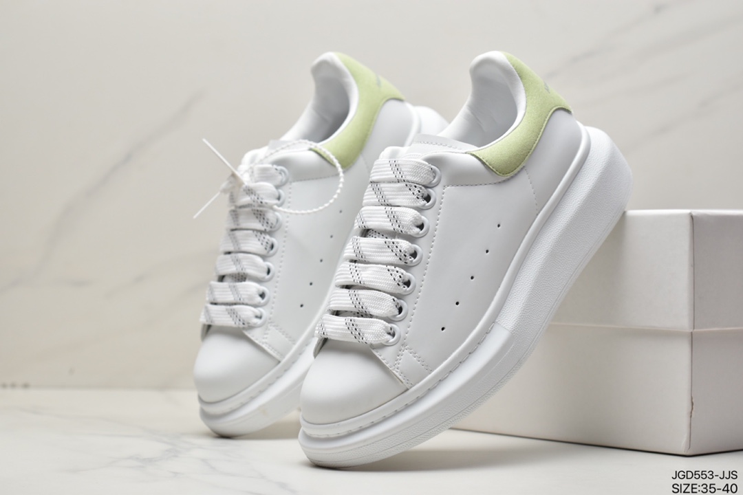 Italian luxury brand Alexander McQueen Alexander McQueen Sole Leather Sneakers low white shoes 553770 WHGP790 9063