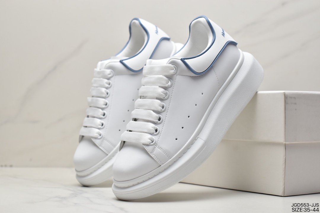 Italian luxury brand Alexander McQueen Alexander McQueen Sole Leather Sneakers low white shoes 553770 WHGP790 9063