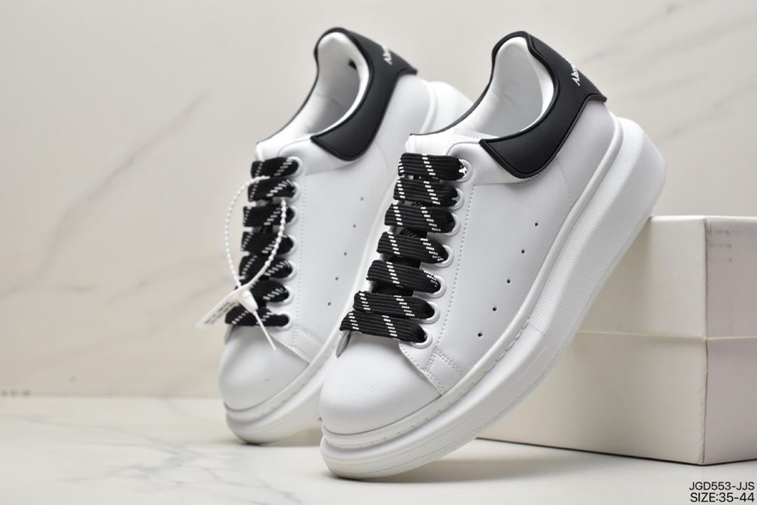 Italian luxury brand Alexander McQueen Alexander McQueen Sole Leather Sneakers low white shoes 553770 WHGP790 9063