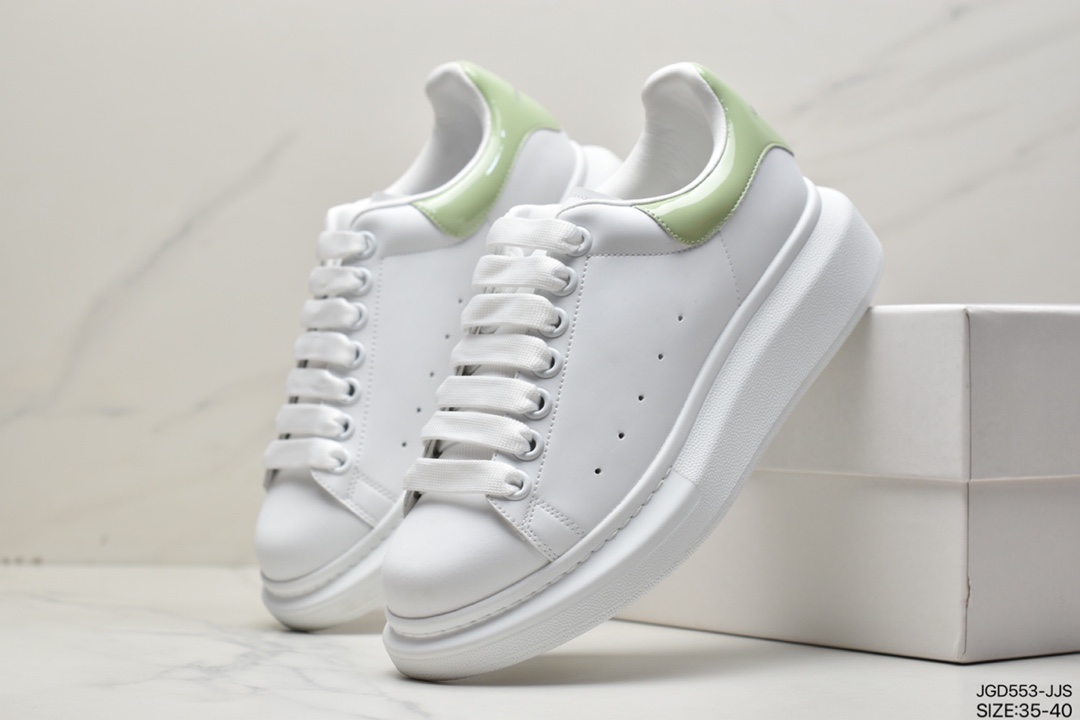 Italian luxury brand Alexander McQueen Alexander McQueen Sole Leather Sneakers low white shoes 553770 WHGP790 9063