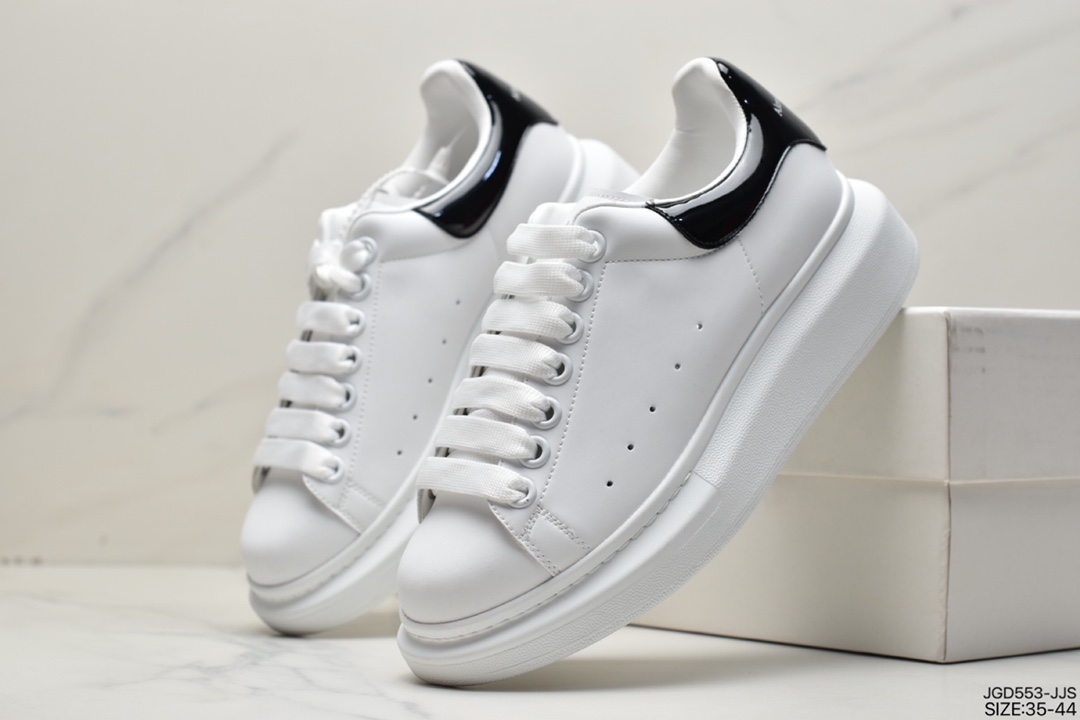 Italian luxury brand Alexander McQueen Alexander McQueen Sole Leather Sneakers low white shoes 553770 WHGP790 9063